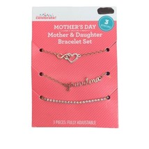 Celebrate Mother’s Day 3 pc Adjustable Mother /Grandma &amp; Daughter Bracelet Set - £9.27 GBP