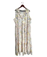 Old Navy Pink Pastel Floral Ruffled Midi Swing Dress Sz 2XL NWT - $33.85