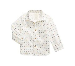 First Impressions Baby Boys 3M 6M Angel White Cotton Tree Printed Shirt NWT - £8.55 GBP