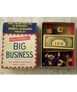 BIG BUSINESS 1937 game pieces, money, 6 dice in original box (no board/i... - £10.69 GBP