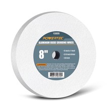 15505 White Aluminum Oxide Grinding Wheel, 8-Inch By 1-Inch, 5/8-Inch Ar... - £31.55 GBP