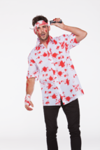 Halloween Wholesalers ® Men’s Zombie Fancy Shirt, M/L Red, and White  - £27.70 GBP