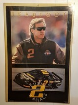 Rusty Wallace Poster 1994 VTG 23 x 35&quot; LEADFOOT Miller Genuine Draft Car... - $12.86