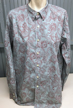Austin Reed London Paisley XL 100% Cotton Mens Button Shirt 26.5 Chest  - £14.50 GBP