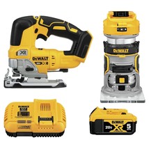 DEWALT 20V MAX Router Tool and Jig Saw, Cordless Woodworking 2-Tool Set ... - £470.53 GBP