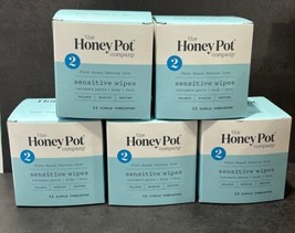 5 Boxes The Honey Pot Company Sensitive Wipes 15 Single Towelettes - £27.93 GBP