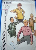 Simplicity Boys’ Sport Shirts  Size 6 #4453 Copyright 1970s  - $5.99