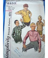 Simplicity Boys’ Sport Shirts  Size 6 #4453 Copyright 1970s  - $8.21 CAD