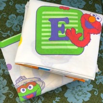 Sesame Street Twin Sheet Set Flat Fitted Bedding Material Franco Manufacturing - $38.60