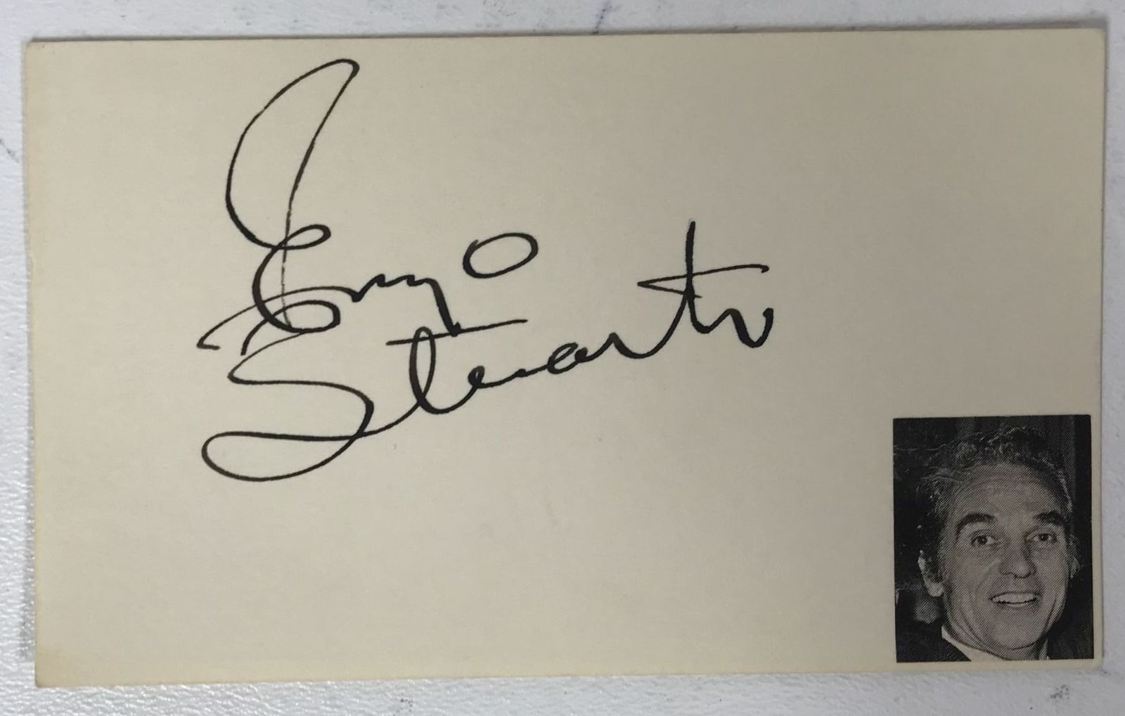 Primary image for Enzo Stuarti (d. 2005) Signed Autographed Vintage 3x5 Index Card - Opera