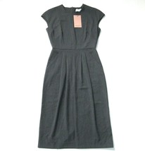 NWT MM. Lafleur Masha 3.0 in Charcoal Gray Light Twill Pleated Sheath Dress 0P - $82.00