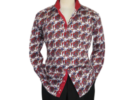 Men Shirt J.Valintin Turkey Egyption Cotton Axxess Style A113-10 Christmas Red - £44.03 GBP