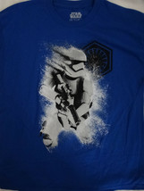 Star Wars First Order Stormtrooper Shooting Force Awakens Blue T-Shirt - £9.59 GBP