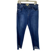 Democracy Flex-ellent Denim Jeans Womens 8 5 Pocket Raw Hem Cotton Blend... - £14.38 GBP