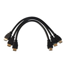 Your Cable Store 1 Foot HDMI 2.0 HDTV Cable Gold Plated 28 AWG 3 Pack - £22.13 GBP
