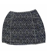 Alya Womens A Line Skirt Size Small Lined Black Blue White Geometric Bac... - $20.92 CAD
