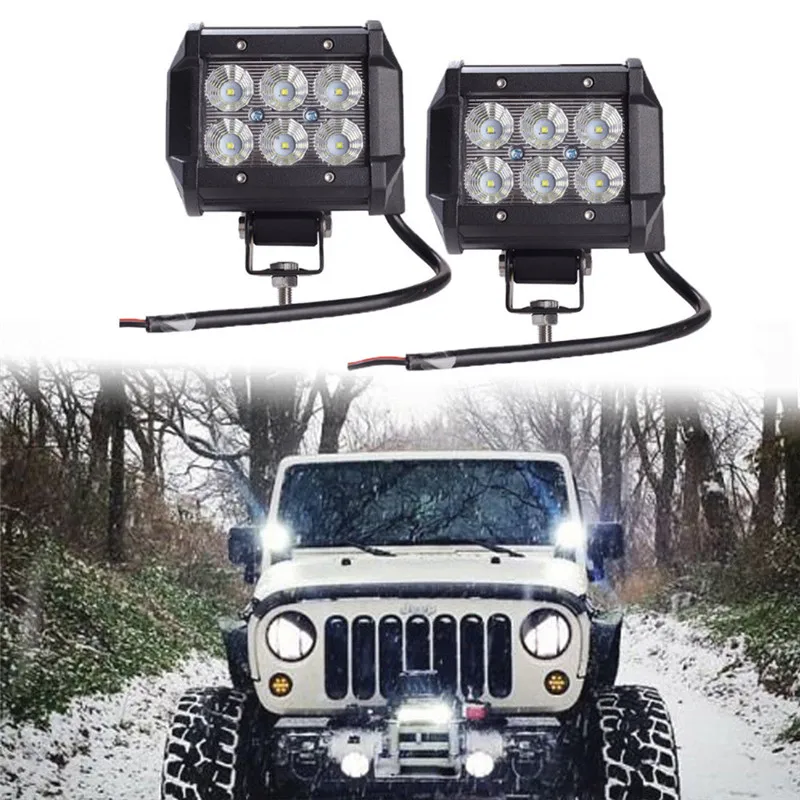 4x4 Off Road Work Light Lamp Cree Chip LED - Motorcycle Tractor Boat Truck SUV - $18.14