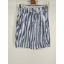 J Crew Pull On Skirt Sz S Blue White Striped Linen/Cotton - £18.49 GBP