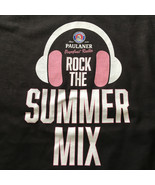 Rock the summer mix  Paulaner T shirt black with white pink graphics X L... - $24.70