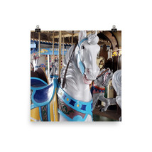 Carousel Horse Merry Go Round Ocean City New Jersey Poster 10 x 10 Inches - £9.89 GBP