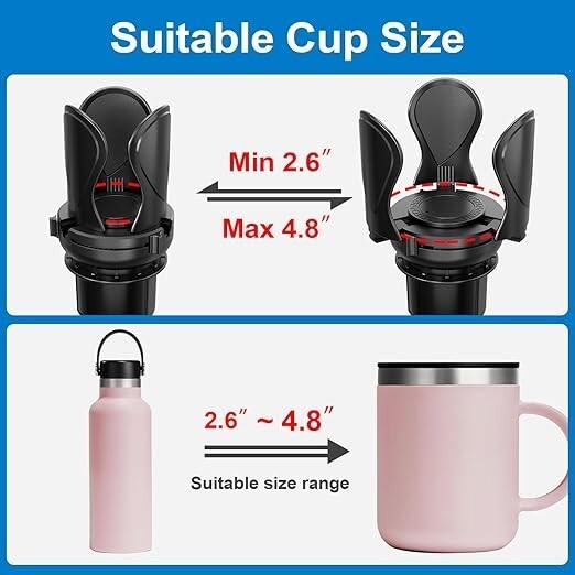 Car Cup Holder Expander, Cup Holder Extender Adapter with Expandable Arm - $15.83