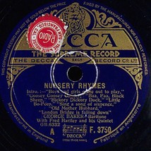 Decca Supreme 78 #F-3750 &quot;Nursery Rhymes&quot; - George Baker &amp; Fred Hartley Quintet - £7.16 GBP
