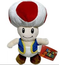 Red Toad All Star Plush 8&quot; Super Mario Bros Mario Kart Little Buddy - £15.58 GBP