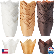 Motiskyy 300 Jumbo Muffin Liners 2.25x4" Large Tulip Cupcake Baking Cups - $45.70