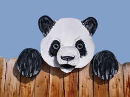 Panda Bear Fence Peeker Peeper Garden Yard Art Party Playground Decoration - £116.70 GBP