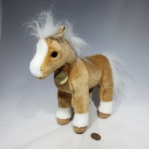 Miyoni Aurora World Plush Horse Pony Palomino 10&quot; White Mane Tail EUC - £15.94 GBP