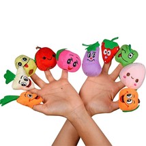 Ultra Plush Soft Toy Fruit Vegetable Finger Puppets - Set of 10 ( Free shipping) - £24.33 GBP