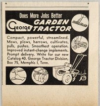 1948 Print Ad George Compact Garden Tractors Made in Memphis,Tennessee - £7.26 GBP