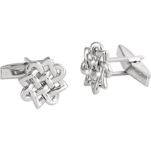 Sterling Silver Endless Celtic Knot Cufflinks - £159.07 GBP