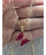 Red Butterfly Necklace  - $567.85 MXN