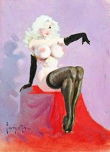 FRAMED CANVAS Art print giclee Frank Frazetta Topless Blonde in Hose - $83.16