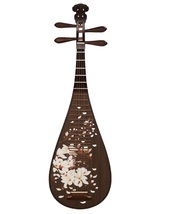 Pipa Wenge Magnolia flower pattern Professional performance Chinese stri... - $699.00