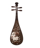 Pipa Wenge Magnolia flower pattern Professional performance Chinese stri... - $12,866.86 MXN