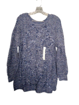 Studio Works Knit Long Sleeve Sweater Color Denim Marble (Blues) Womens ... - $17.82