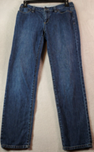 Talbots Jeans Womens Petite 2 Blue Denim Cotton Pockets Straight Leg Fla... - $18.04