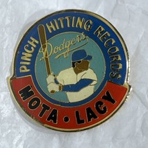 Los Angeles Dodgers 1991 Manny Mota Lee Lacy Pinch Hitting Record Lapel Pin - £9.38 GBP
