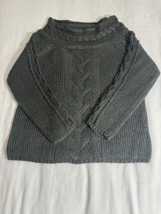 Entro T7888 Women&#39;s Gray 100% Acrylic Long Sleeve Pullover Sweater Size ... - €16,94 EUR