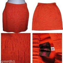 New SHARON KAYE bright orange sweater knit skirt S straight pencil - £29.13 GBP