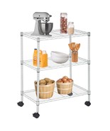 3 Tier Wire Shelving Metal Storage Shelves 23L X 13W X 32H Layer Storage... - $61.99