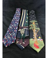 Lot Of 3 Golf Ties Handmade Silk Mens Business KG Crooks n Creed Romano - $374.78 MXN