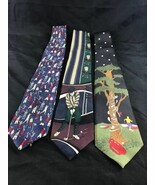 Lot Of 3 Golf Ties Handmade Silk Mens Business KG Crooks n Creed Romano - £15.48 GBP