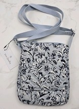 Vera Bradley Perennials Gray RFID Mini Hipster Crossbody Purse NWT - $40.19