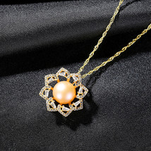 S925 Silver Pearl Pendant Necklace Female Micro Set Zircon]] - $27.00
