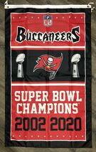 Tampa Bay Buccaneers Vertical Super Bowl Championship Flag 3x5 ft Banner... - $18.99