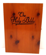 Holy Bible Memorial Edition Concordance KJV in Wooden Cedar Box - £20.21 GBP
