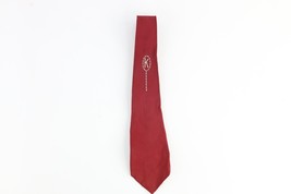 Vintage 40s Rockabilly Embroidered K Monogram Silk Blend Neck Tie Dress Tie Red - £27.21 GBP